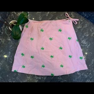 💗Lilly Pulitzer💗 Pink-n-white sear sucker skirt